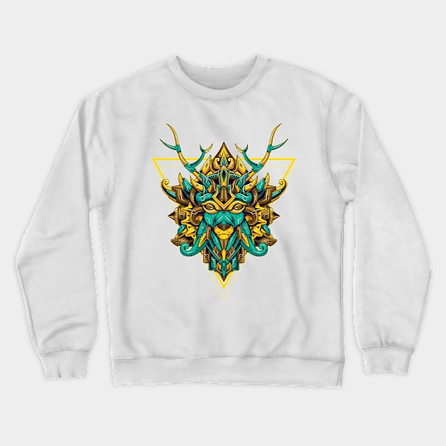 Deer cyborg Crewneck Sweatshirt by vhiente